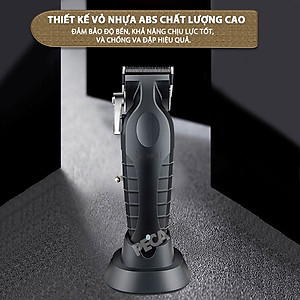 Tông đơ cắt tóc chuyên nghiệp Kemei KM-2296 lưỡi cắt mạ carbon công suất mạnh mẽ 5W pin khỏe lithium - Chính hãng