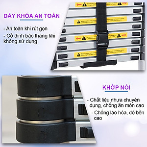 Thang nhôm rút chữ A, Hàng chính hãng NIKITA - An toàn, tiện dụng, đa năng