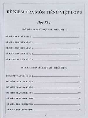 Combo Sách - Đề kiểm tra Tiếng Việt 3 học kì I + II