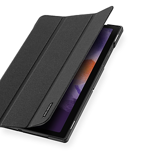 Bao da dành cho SamSung Galaxy Tab S9 Fe chính hãng Dux Ducis Domo chống sốc, có khay đựng bút - hàng chính hãng 