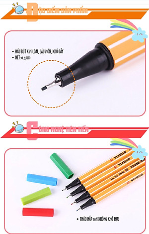 Bút kim STABILO Point 88 0.4mm (PT88) - Xanh ngọc (13)