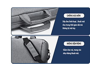 Cặp Đựng Chống Sốc Cao Cấp Teement, Chống Nước, Chống Xước, Dành Cho Laptop 13,14,15.6icnh - Hàng Chính Hãng