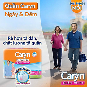 Tã bỉm QUẦN Caryn tiết kiệm ngày và đêm size L18 miếng