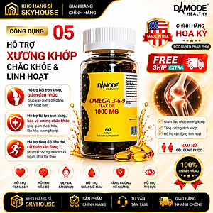 Viên uống hỗ trợ tim mạch OMEGA 369 DAMODE lọ 60 viên hỗ trợ tăng cường trí não chính hãng Hoa Kỳ 