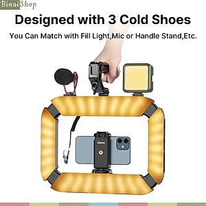 Ulanzi U200 - Đèn Led Ring Light Sạc Tích Hợp Dành Cho Điện Thoại, Máy Ảnh, GoPro, Công Suất 20W - Hàng chính hãng