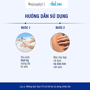 Miếng Dán Ép Sẹo giúp ngăn ngừa hình thành sẹo trên vết thương mới đồng thời làm Xẹp Sẹo Lồi / Phì Đại Rejuvaskin Scar FX 10x20cm
