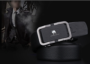 Thắt lưng nam da bò nguyên chất mặt khóa tự động hợp kim cao cấp