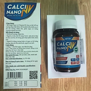 THỰC PHẨM BẢO VỆ SỨC KHỎE CALCI NANO NV - BỔ SUNG CANXI