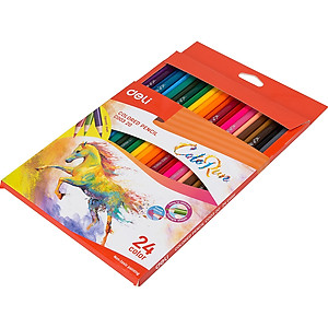 Bút chì màu (hộp giấy) Deli - 12 màu/18 màu/24 màu/36 màu - 1 hộp - EC00300/EC00310/EC00320/EC00330