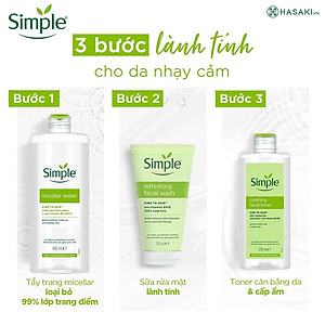 Sữa Rửa Mặt Simple lành tính và hiệu quả cho mọi loại da 150ml