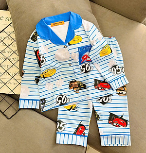 Đồ bộ bé trai, bộ ngủ dài tay pijama pizama cho bé trai size lớn 12-40KG chất thun lạnh mềm mịn mát