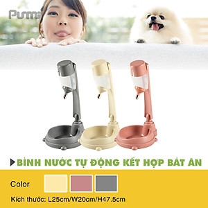 Bình nước kết hợp bát ăn không khấc