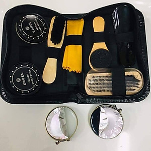 Bộ Dụng Cụ Đánh Giày 7 Món Có Kèm Sẵn 2 Hộp Xi Tiện Dụng- Đánh Bóng Mới - Hàng Loại 1- Chính Hãng MINIIN