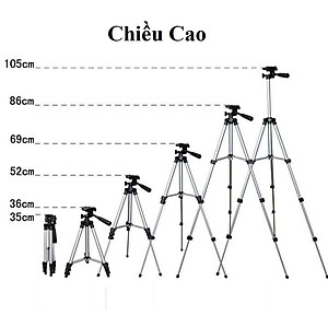 Giá Đỡ Quay Phim 3 Chân Máy Chụp Ảnh Tripod Tặng Kèm Miếng Kẹp Điện Thoại Gậy 3 Chân Livestream, Quay Tiktok, Chụp Ảnh - Hàng Chính Hãng Amalife