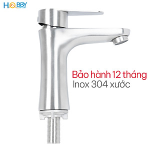 Vòi xả chậu rửa mặt lavabo cấp lạnh inox 304 Hobby home decor LBL2