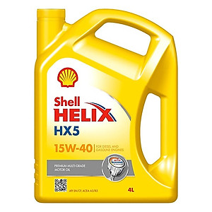 Nhớt động cơ xăng cao cấp SHELL HELIX HX5 15W40 4L