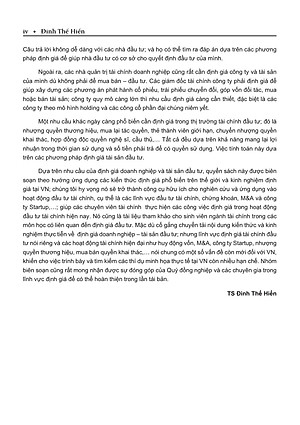 Định Giá Doanh Nghiệp Và Tài Sản - Ứng Dụng Trong Đầu Tư Tài Chính