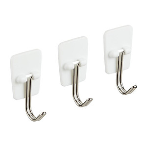 Móc dán tường đầu kim loại Command 3M vỉ 3 cái cỡ nhỏ chịu lực 225g - Độ bền cao, bám cực chắc, tháo cực dễ 17067