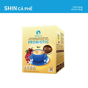 Cà phê hòa tan Arabica sấy lạnh Probiotics 3 in 1 - SHIN Cà Phê - Hộp 10 gói