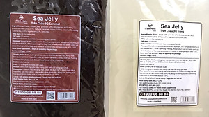 Combo 2 gói Trân Châu Đen và Trắng 3Q Sea Jelly 2 kg /Thạch 3Q Sea Jelly (ngon, dai giòn sần sật - dùng trực tiếp mà không cần nấu hay chế biến khác)