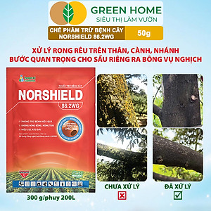 Chế Phẩm Trừ Bệnh NORSHIELD 86.2WG GreenHome, Gói 50gr, Gốc Đồng Đỏ, Bám Dính Tốt, Che Phủ Đều