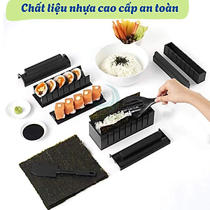 Bộ Khuôn Làm Sushi 10 Món Đa Hình Dạng Dụng Cụ Làm Sushi 10 Món – Nhanh Gọn, Tiện Lợi Khuôn Sushi 10 Món – Dễ Dàng Tạo Hình Đẹp Bộ Làm Sushi 10 Món – Chất Liệu Nhựa ABS An Toàn SushiSet 10 – Đầy Đủ Dụng Cụ Làm Sushi Tại Nhà