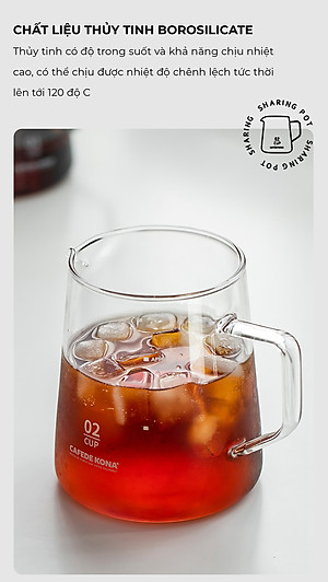 Bình thuỷ tinh phục vụ cà phê CAFE DE KONA