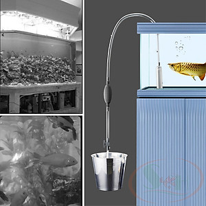 Bộ hút cặn thay nước bể DIY bóp tay vệ sinh hồ cá tép cảnh thủy sinh