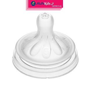 Bộ 2 núm ti Philips Avent SCY966/12 cổ rộng size 6 (từ 9 tháng) - Hàng Chính Hãng