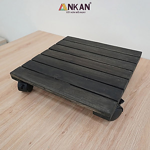 Kệ Để Chậu Cây Có Bánh Xe Cỡ Lớn 35cm Màu Xám Đen Dùng Để Để Chậu Cây - Chậu Hoa Thuận Tiện Di Chuyển