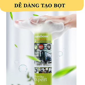 Chai xịt tẩy rửa đa năng Handboss – Dạng bọt tiện lợi, làm sạch mọi bề mặt 650ml-Hàng nhập khẩu