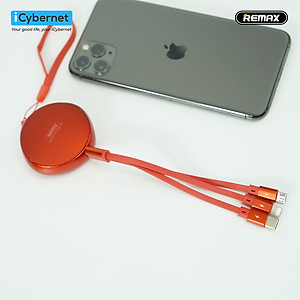 Cáp sạc nhanh 2.1A 3 trong 1 Remax Sury Series RC185th -Hàng chính hãng
