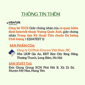 Xịt lau bàn ăn hữu cơ Bồ hòn tinh dầu Sả Chanh dung tích 500ml thương hiệu Ecocare