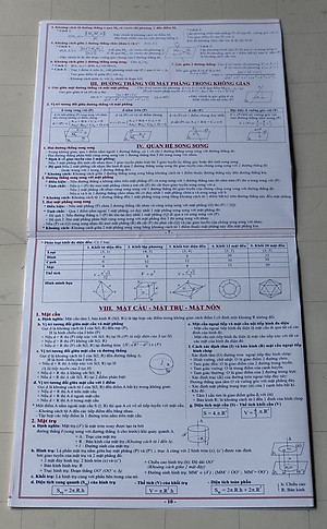 Hệ Thống Kiến Thức Hình Học 10-11-12 (bản mới - cỡ lớn)