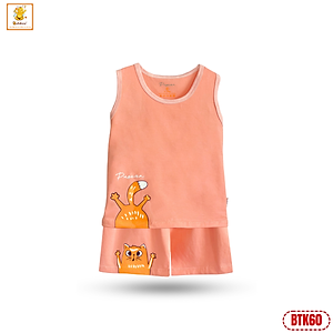 Quần áo bé trai Babiboo bộ ba lỗ cotton 4 chiều, mềm mịn mát BTK60