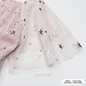 Đầm tiểu thư dự tiệc cho bé gái Bigfox Miss Meow, váy công chúa size đại ren lưới hồng mùa hè 7,9,11 tuổi 30kg