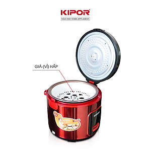 Nồi cơm điện KIPOR KP-N55918-1.8L-Lòng nồi niêu chống dính CERAMIC chống trầy xước dầy 3mm-Hàng chính hãng