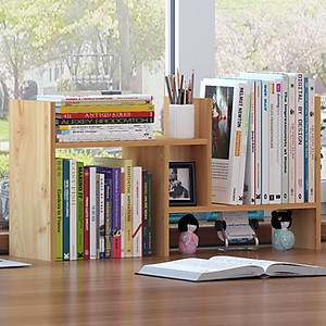 Kệ sách gỗ để bàn - Tủ,kệ sách mini - Giao màu sắc ngẫu nhiên 