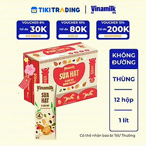 Thùng 24 hộp sữa 9 loại hạt không đường Vinamilk Super Nut 180ml