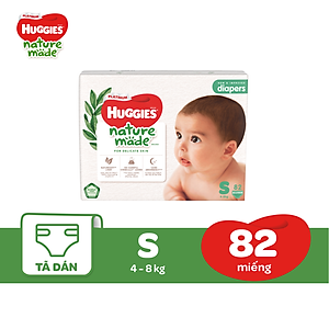 Tã Dán Siêu Cao Cấp Huggies Platinum Naturemade S82 (82 Miếng)