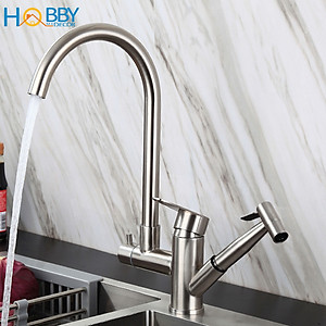 Vòi rửa chén nóng lạnh đa năng kèm vòi xịt inox 304 Hobby Home Decor RCG