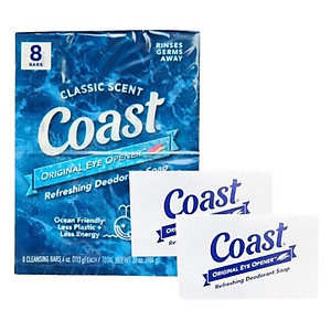 Lốc 8 Cục Xà_Bông Coast cực thơm của Mỹ (113g x 8)
