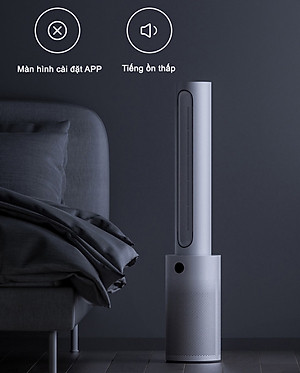 Quạt Không Cánh Lọc Không Khí Xiaomi Mijia 2 In 1 Xoay 150 Độ Khử Khuẩn UV Kết Nối App - Hàng Nhập Khẩu