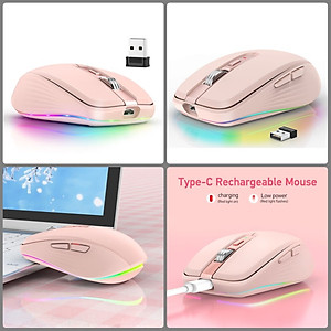 Chuột Led Không Dây M303 Đa kết nối Bluetooth 5.0 + Usb 2.4G Pin sạc TypeC chống ồn nhỏ gọn hàng nhập khẩu