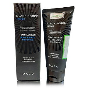 Sữa Rửa Mặt Nam Ngăn Ngừa Mụn Sạch Nhờn Trắng Da Hàn Quốc Cao Cấp Dabo Black Force (120ml) – Hàng Chính Hãng