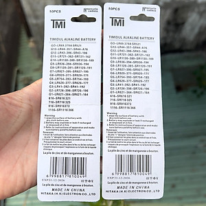 Combo 2 Vỉ 20 viên Pin Đồng Hồ Đeo Tay AG1 / LR621 / 364 / SR621 / 164