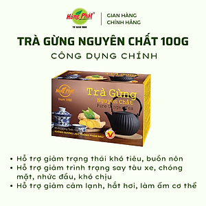 Trà Gừng Hòa Tan Nguyên Chất Hỗ Trợ Tăng Cường Sức Khỏe Hệ Miễn Dịch 100g - Thương Hiệu Hùng Phát