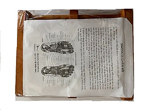 Bàn lăn chân gỗ Massage 6 hàng Miền Nam matxa huyệt đạo ( 31 x 24 x 10 cm)