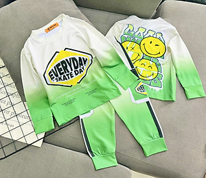 Đồ bộ bé trai, Bộ ngủ dài tay cho bé trai hình thể thao Siêu nhân từ 12-40kg chất thun lạnh mềm mịn mát