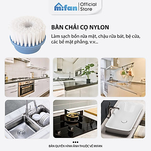 Máy Cọ Rửa Điện Cầm Tay Đa Năng Mifan K3 25W - Kèm 4 Đầu Chổi, Pin Sạc 2000mAh, Chống Nước IPX7, Tốc Độ 500rpm, Bảo Hành 12 Tháng